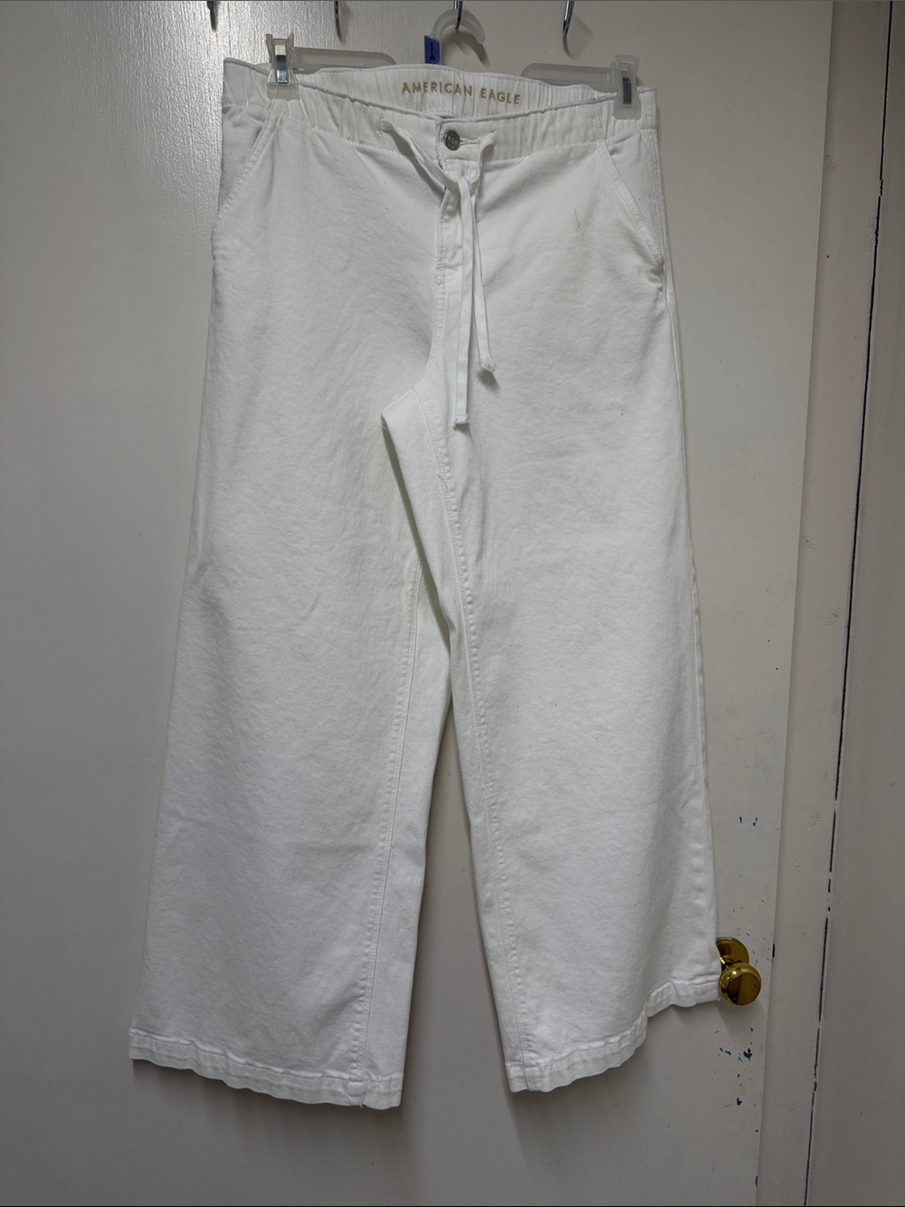 American Eagle Outfitters White Wide Leg Jeans